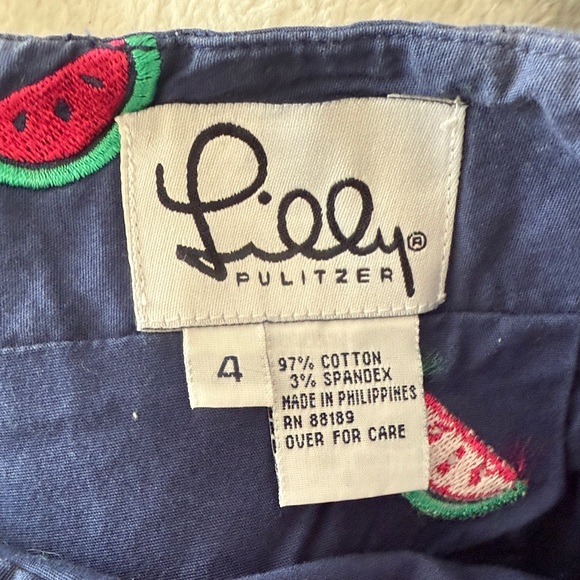 Lilly Pulitzer Navy Skirt with Watermelon Print - Picture 3 of 3